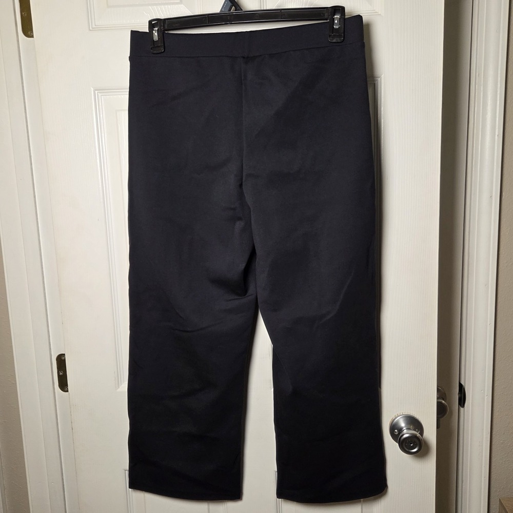 Old Navy sz L petite Stevie Straight extra high rise pull on pants navy cropped - Picture 4 of 10